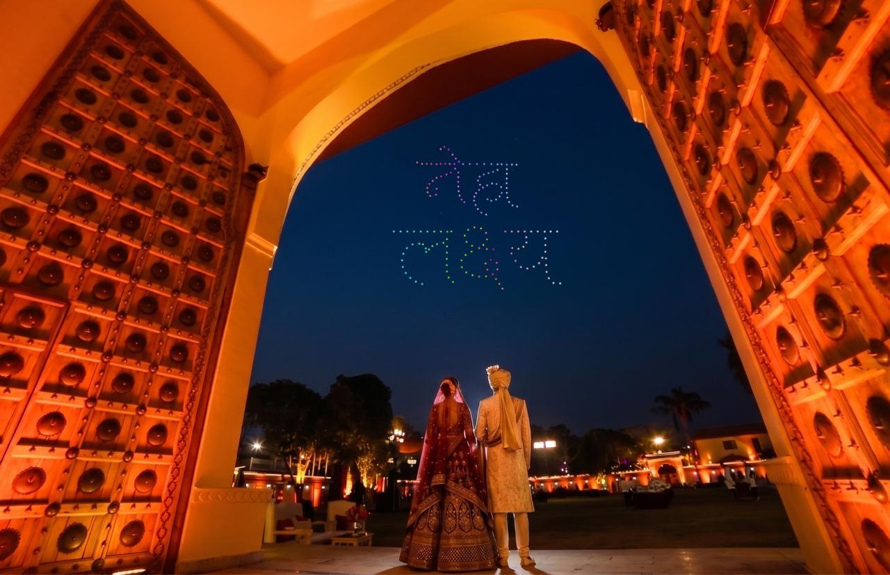 Wedding Drone Show at Anand Van Jaipur