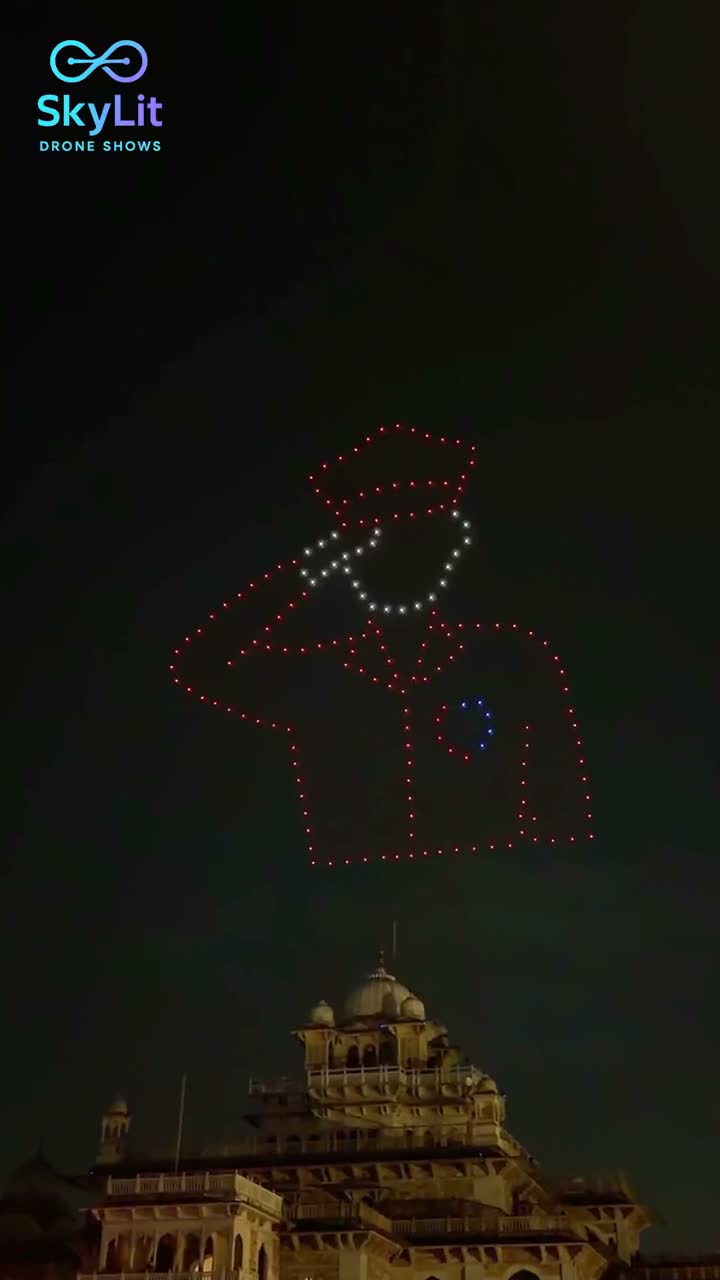 Rajasthan Police Diwas drone show at Albert Hall