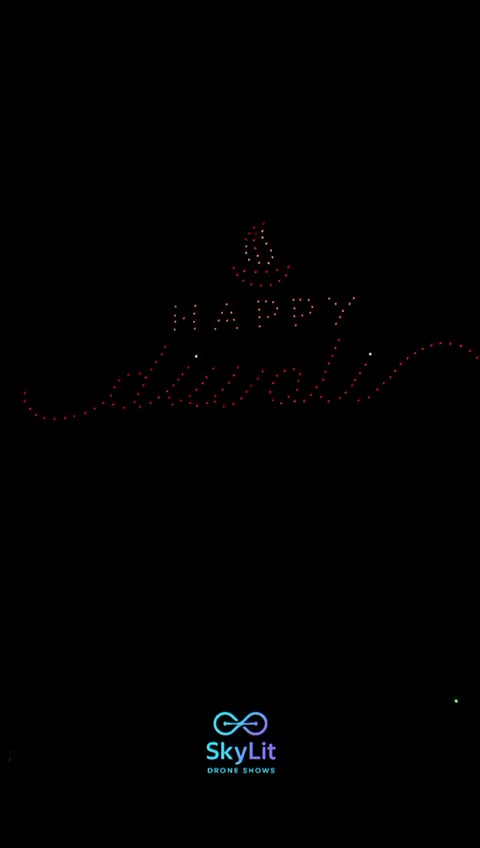 Happy Diwali formation from the corporate Diwali drone show
