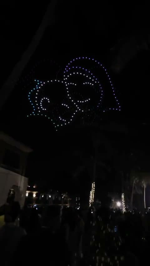 Wedding drone show at Grand Hyatt Goa