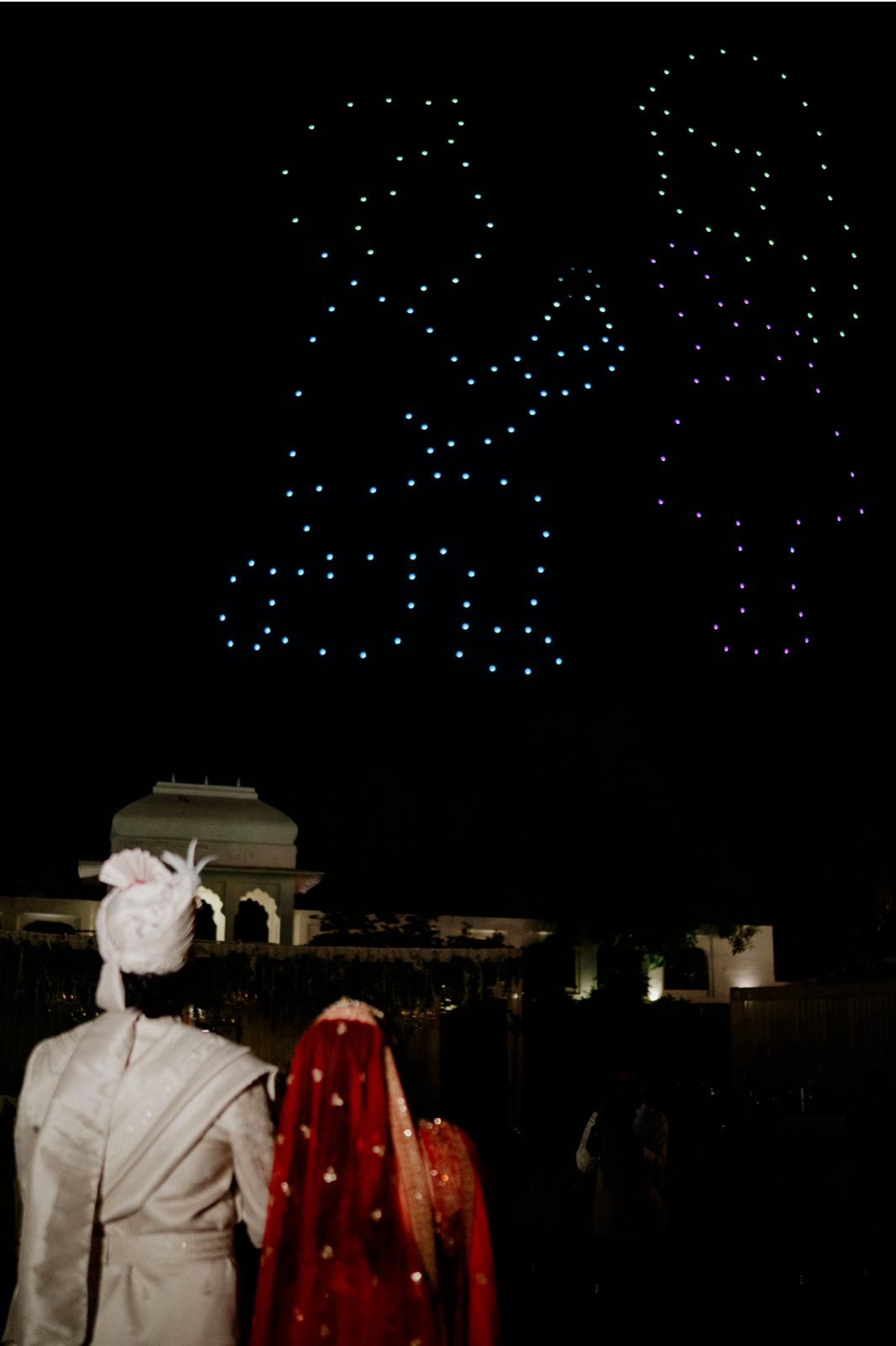 SkyLit multicolour couple silhouettes